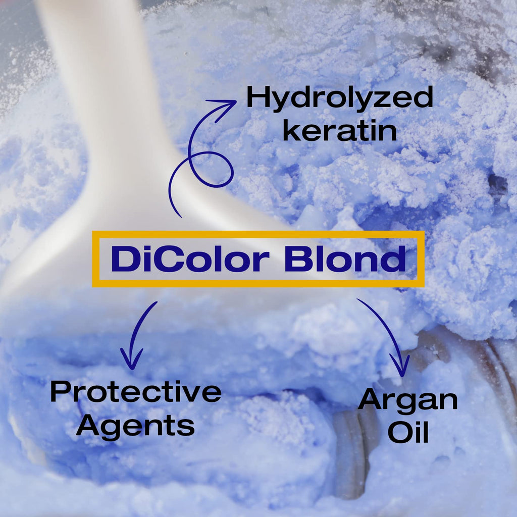 NK Professional Care DiColor Blonde | bleaching powder | lightener for hair | Lightens +8 shades without damaging the hair strand. (500 g)