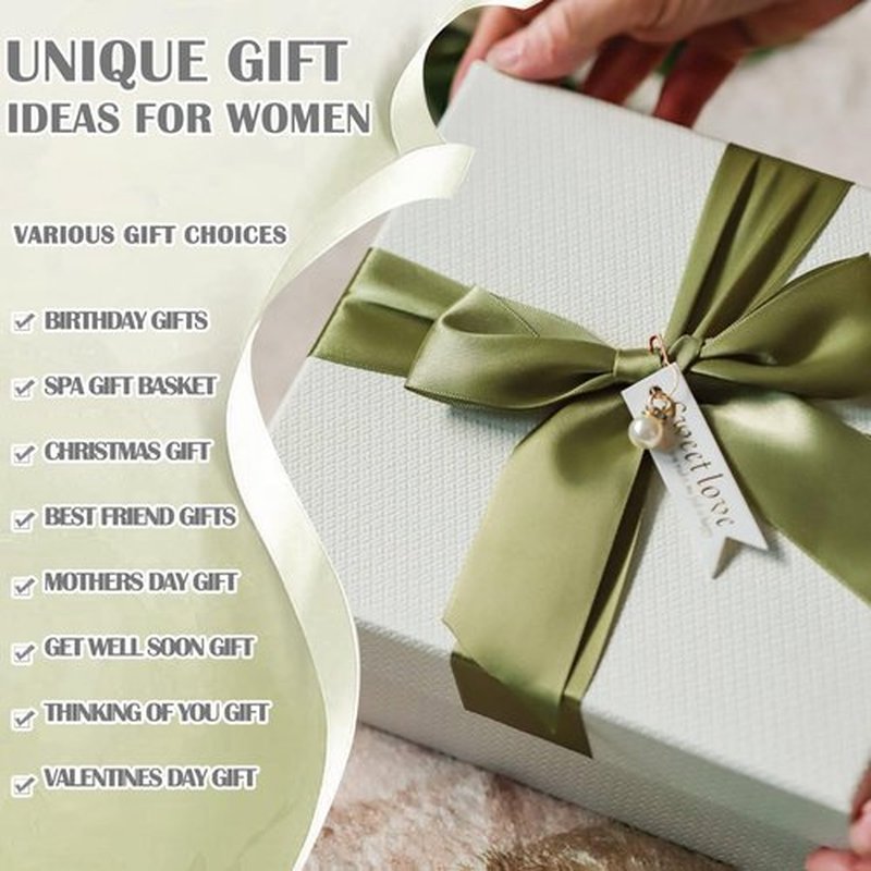 Marsheepy Happy Birthday Gifts for Women， Valentines Day Gifts，Happy Bestie Birthday Gift Basket for Women, Mom, Wife, Girlfriend, Sister, Christmas, Mothers Day Gifts