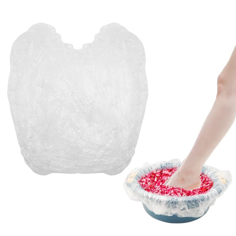 WOOPSOO Disposable Foot Tub Liner Disposable Clear Pedicure Spa Liners Plastic Pedicure Bowl Liners, Portable Thin Large for Foot Pedicure Spa Beauty Salon Hotel Home Use (30 Pcs)
