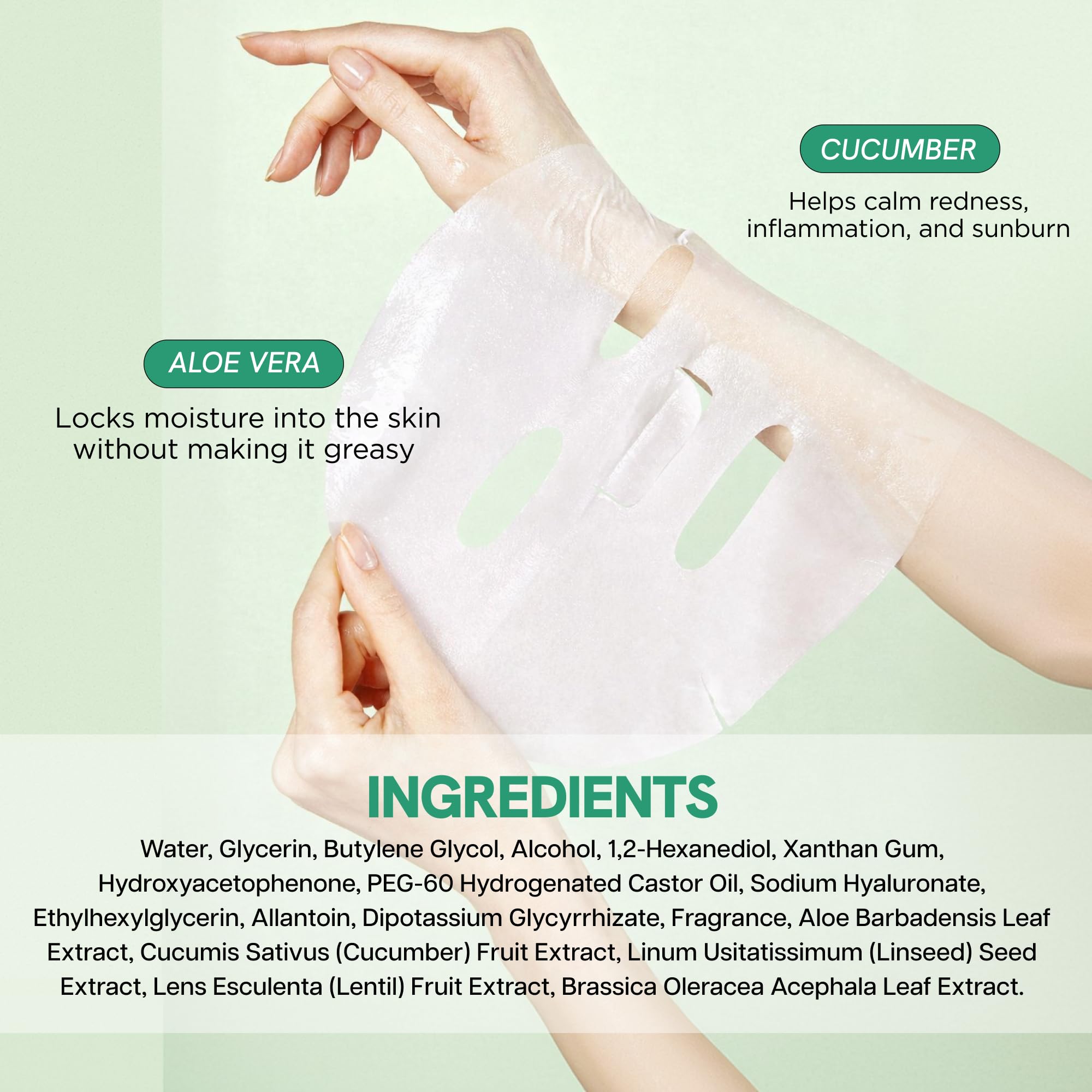 Skin 2.0 Sheet Face Mask - Sheet Mask - Cruelty Free Korean Skin Care For All Skin Types - 5 Masks