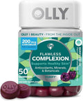 OLLY Flawless Complexion Gummies - Clear Skin Support with Vitamins E, A & Zinc - 50 Count