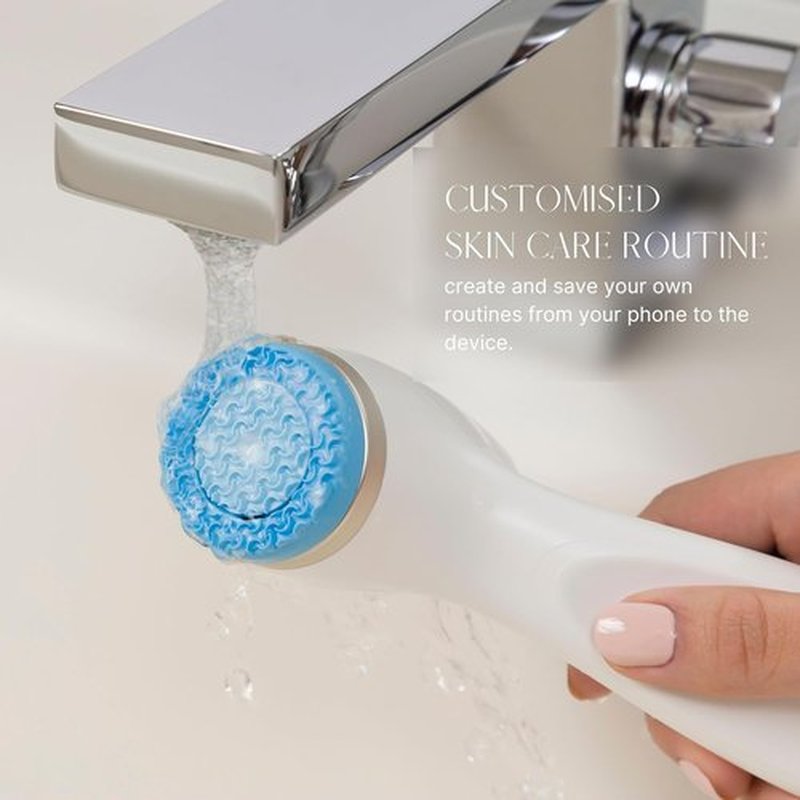 Nu Skin ageLOC LumiSpa iO Blue System - Smart Facial Cleansing Device for Glowing Skin | Two-Minute Routine