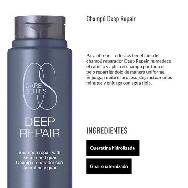 LENDAN Repairing Shampoo - Deep Repair for Damaged Hair - 300 ml with Hydrolyzed Keratin - Adds Shine & Structure