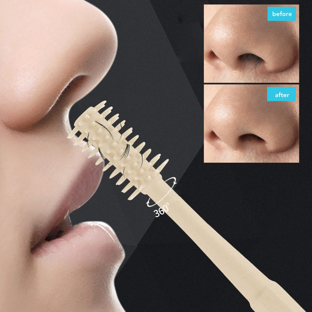 Srliya 24Pcs Nasal Hair Cutter, 360 Degree Rotating Nose Hair Trimmer Multifunction Nose Hair Plucker, Double Sided Manual Trimmer for Women and Men