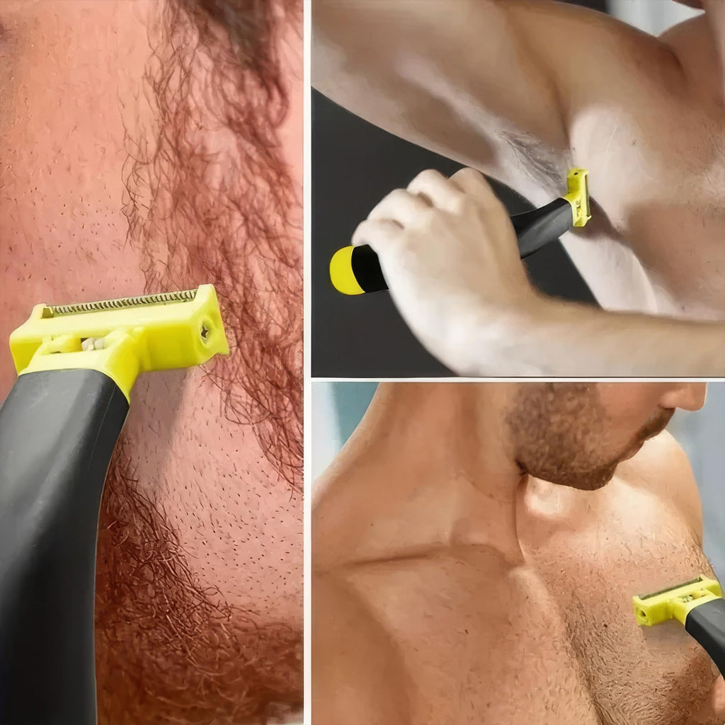 Men's Electric Shaver, Dual Blade Wet & Dry Razor, Full Body Washable, USB Rechargeable, 4 Precision Trimmer Heads for Beard, Facial, Body Grooming, Non-Slip and Durable, Great for Gift (1PCS)