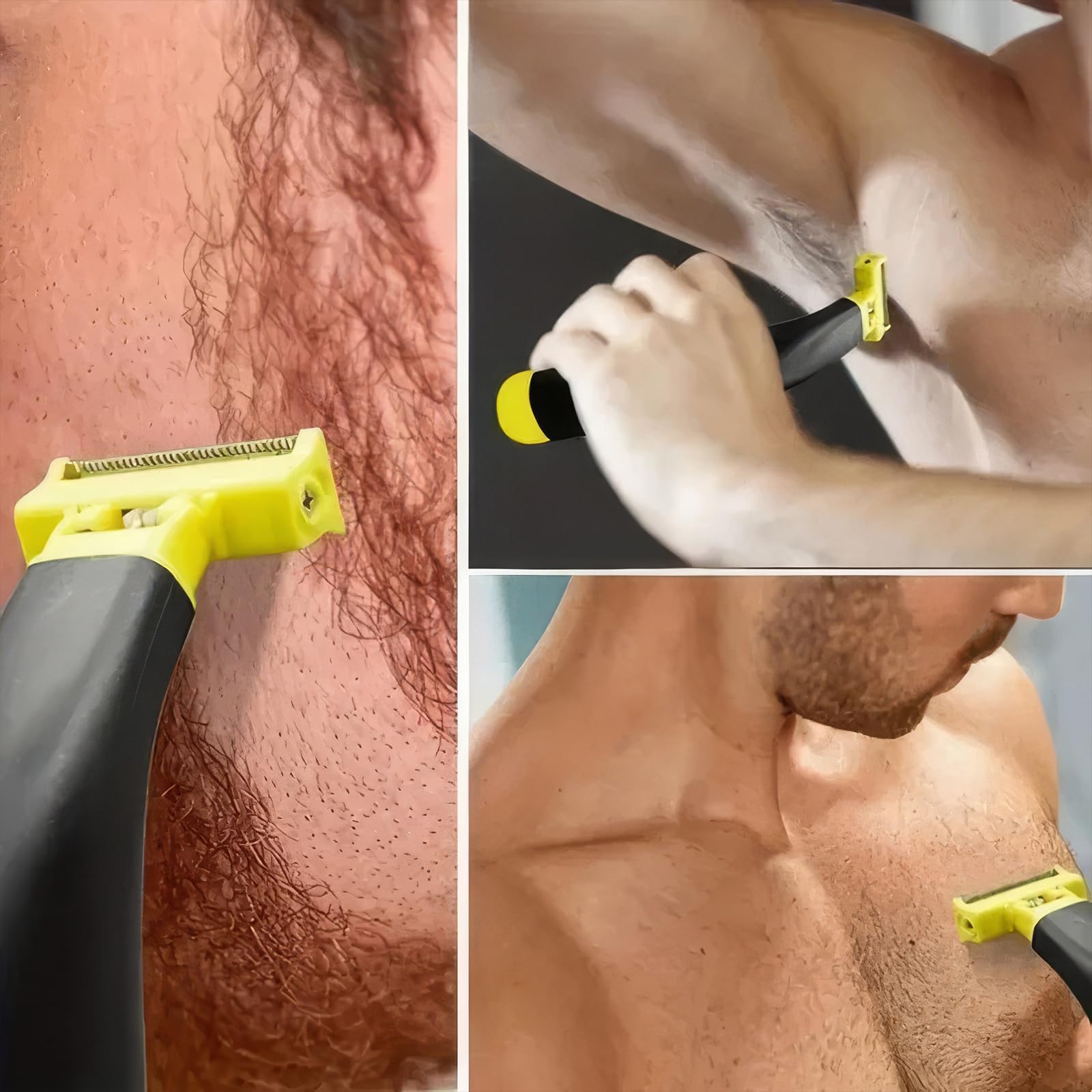 Men's Electric Shaver, Dual Blade Wet & Dry Razor, Full Body Washable, USB Rechargeable, 4 Precision Trimmer Heads for Beard, Facial, Body Grooming, Non-Slip and Durable, Great for Gift (1PCS)