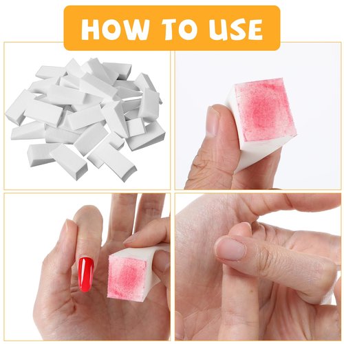 40 Pcs Triangle Nail Sponges for Ombre, Soft Nail Art Sponge, Ombre Nail Polish Sponge for Color Fade Manicure DIY Nail Art Tools(White)