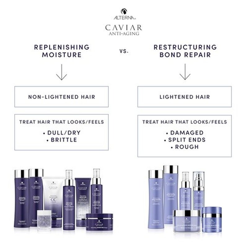 Alterna CAVIAR Anti-Aging Replenishing Moisture Shampoo - Hydrates & Restores Dry, Brittle Hair | Sulfate Free