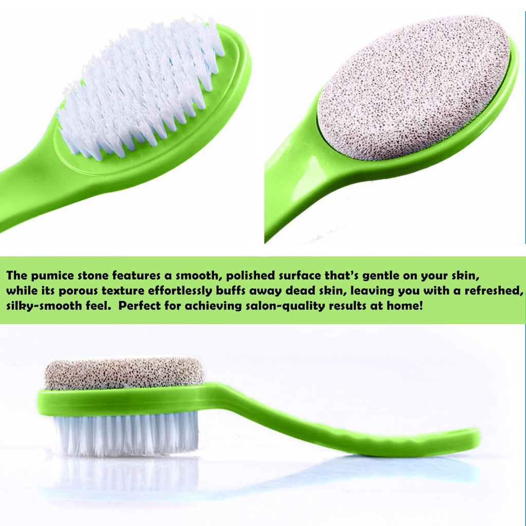 WAFJAMF Foot Stone Brush Exfoliating Brush Shower Foot Srubber with Pumice(1 PCS Green)