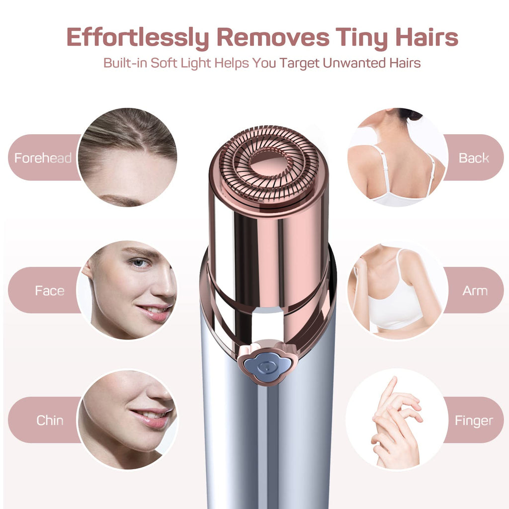 Facial Hair Removal for Women, Electric Painless Facial Hair Remover for Face, Chin, Lip with a Velvet Bag