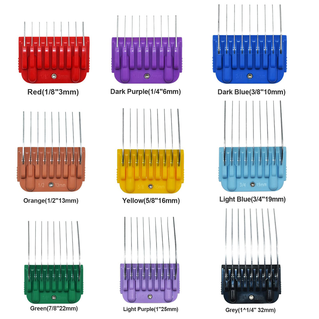 Dog Stainless Steel 9 Color Guide Comb for Andis,Oster A5,Wahl dog clipper