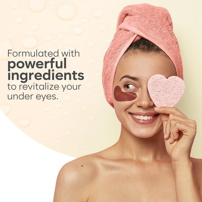 AURAE Caffeine Under Eye Patches (30 Pairs) - For Dark Circles & Puffiness - Hydrating Caffeine Eye Mask