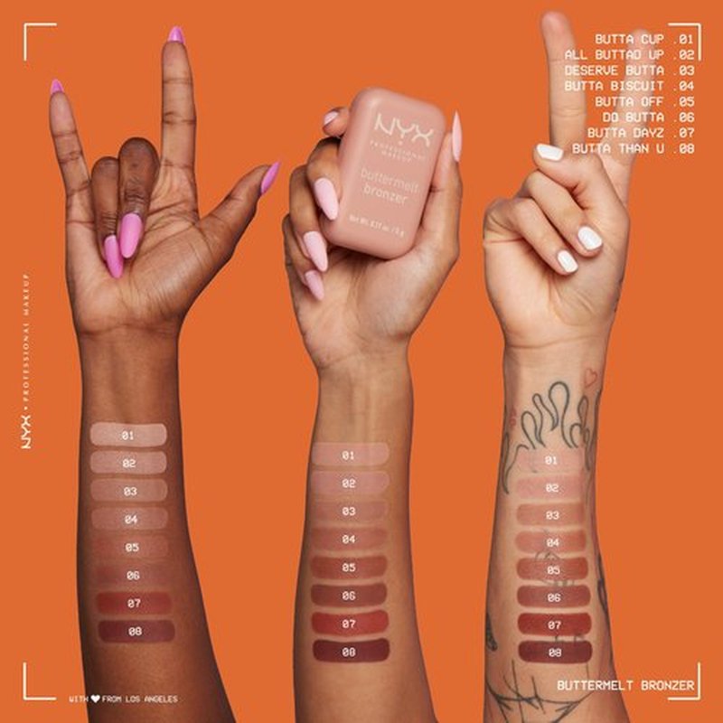 NYX PROFESSIONAL MAKEUP Matte Buttermelt Bronzer, Longwear Face Makeup with Up to 12 Hours of Wear, Vegan Formula - Deserve Butta (Light Medium Cool)