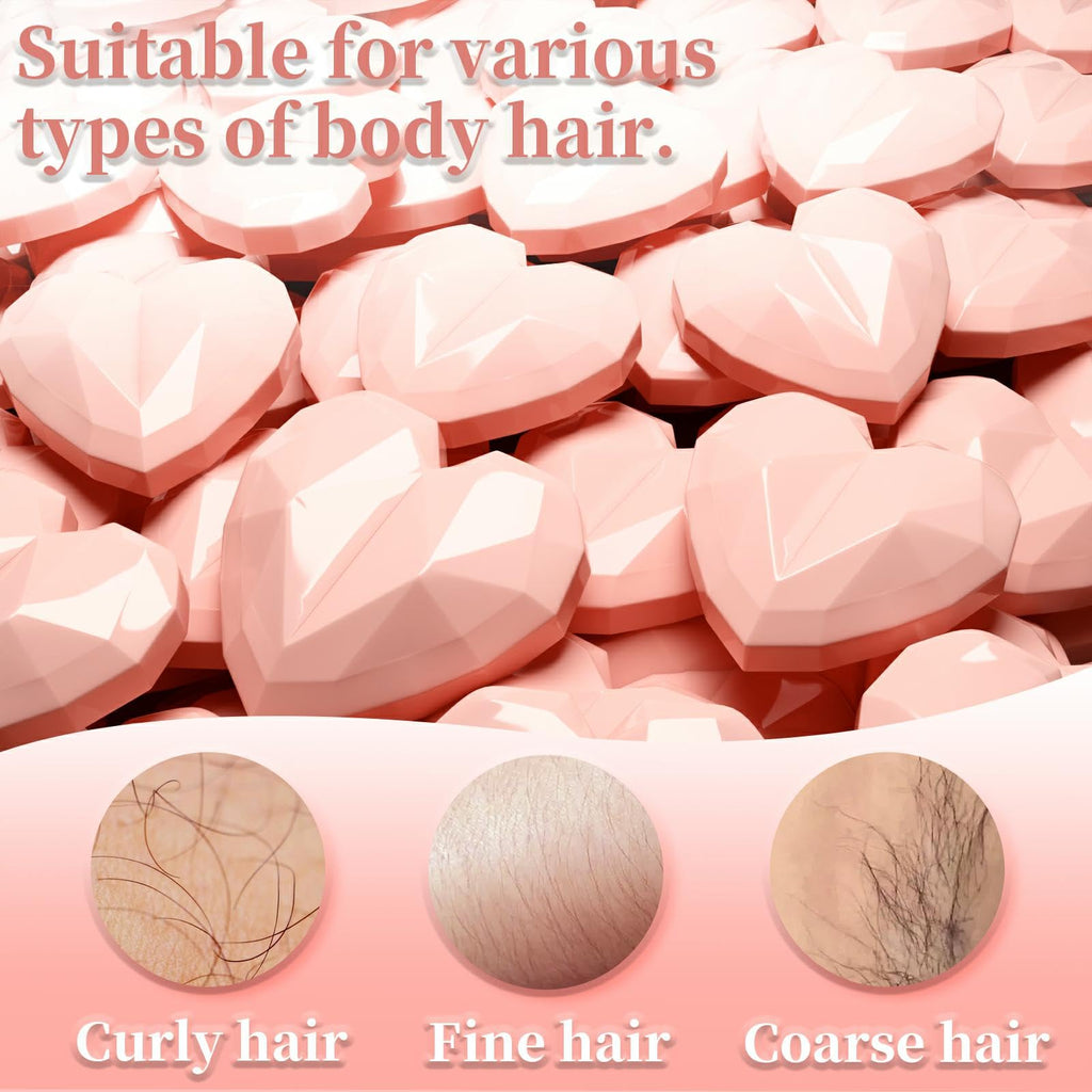 Chulan Heart Hard Wax Beads for Sensitive Skin, 400g Hypoallergenic Unscented Waxing Bead for Coarse Hair Removal, Stripless Wax Beans Pearl for Body, Brazilian, Bikini, Legs, Armpits Women Home Salon