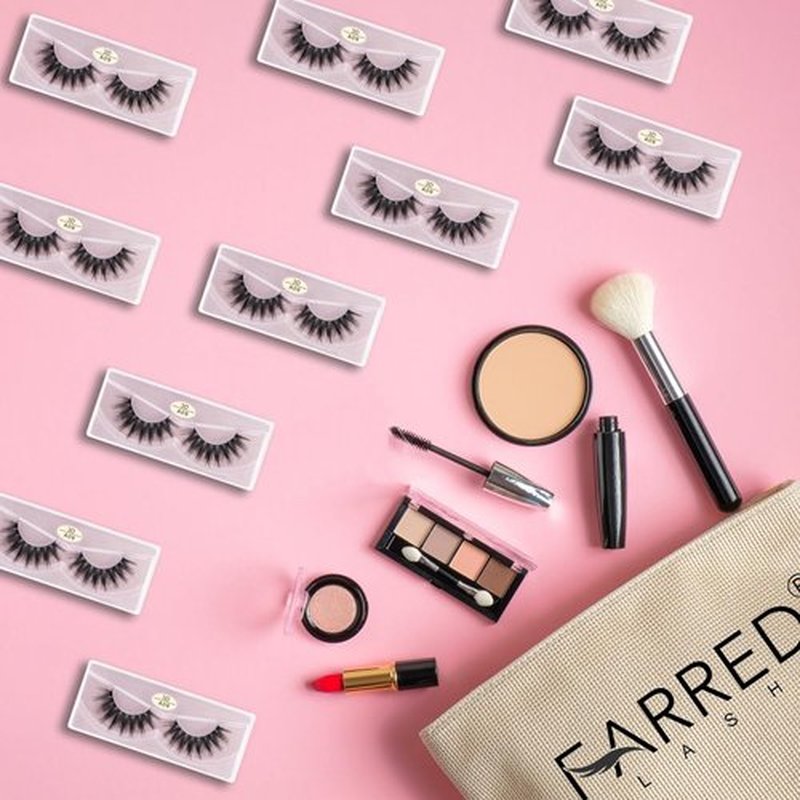 FARRED Wholesale Faux Mink Lashes 30 Pairs 3D A09 Medium Length Vegan Eyelashes Fluffy Volume Strip Lashes Bulk Fake Mixed Natural Look 3D False Eyelashes (3D A09)