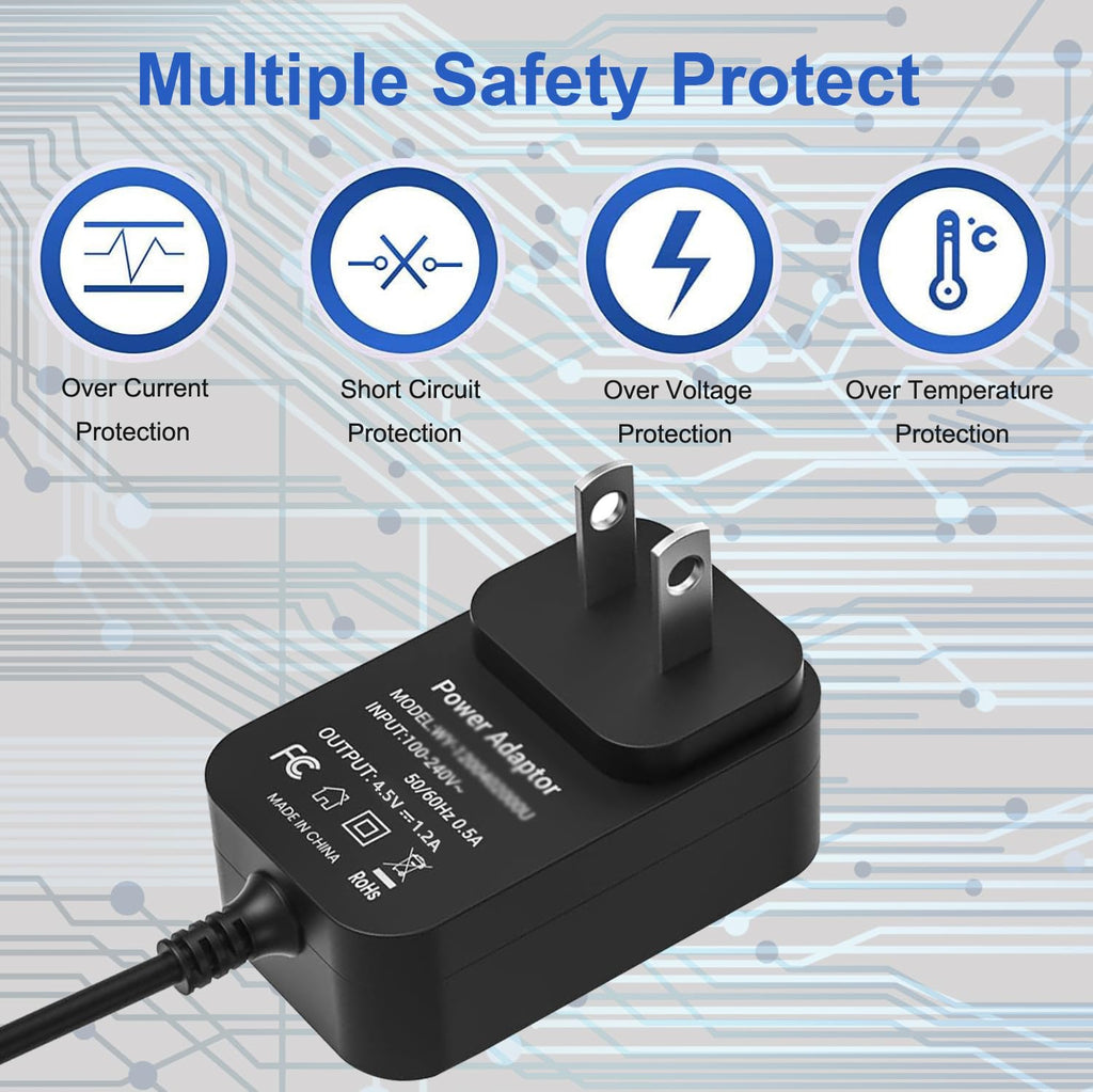 CHENXRN 4.5V Charger Fit for BaBylissPRO Clipper FX870 FX820 FX825, Trimmer FX787 FX788 FX726, Massager FX SSM Replacement Power Cord 4.92FT