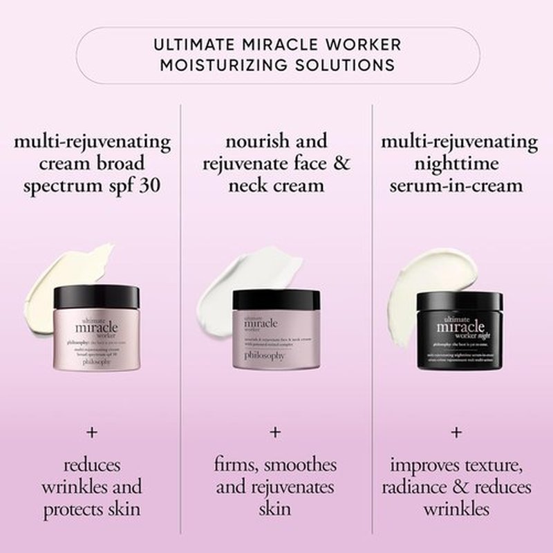 Philosophy Ultimate Miracle Worker Face Moisturizer Cream | SPF 30 with Encapsulated Retinol - 2 Fl Oz for Youthful, Radiant Skin