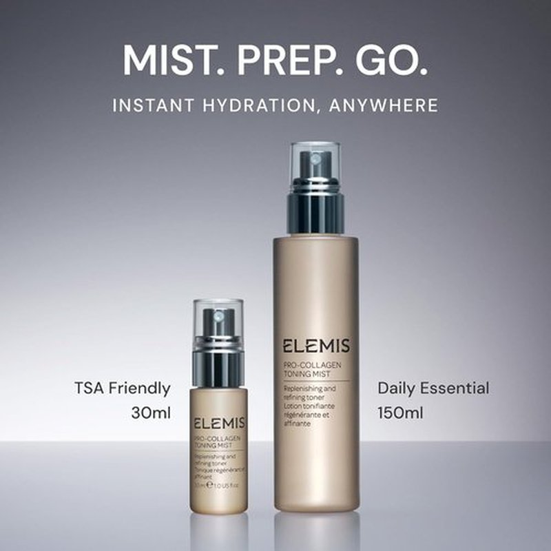 ELEMIS Pro-Collagen Toning Mist - Hydrating PHA Facial Mist for Refined Pores & Smooth Skin