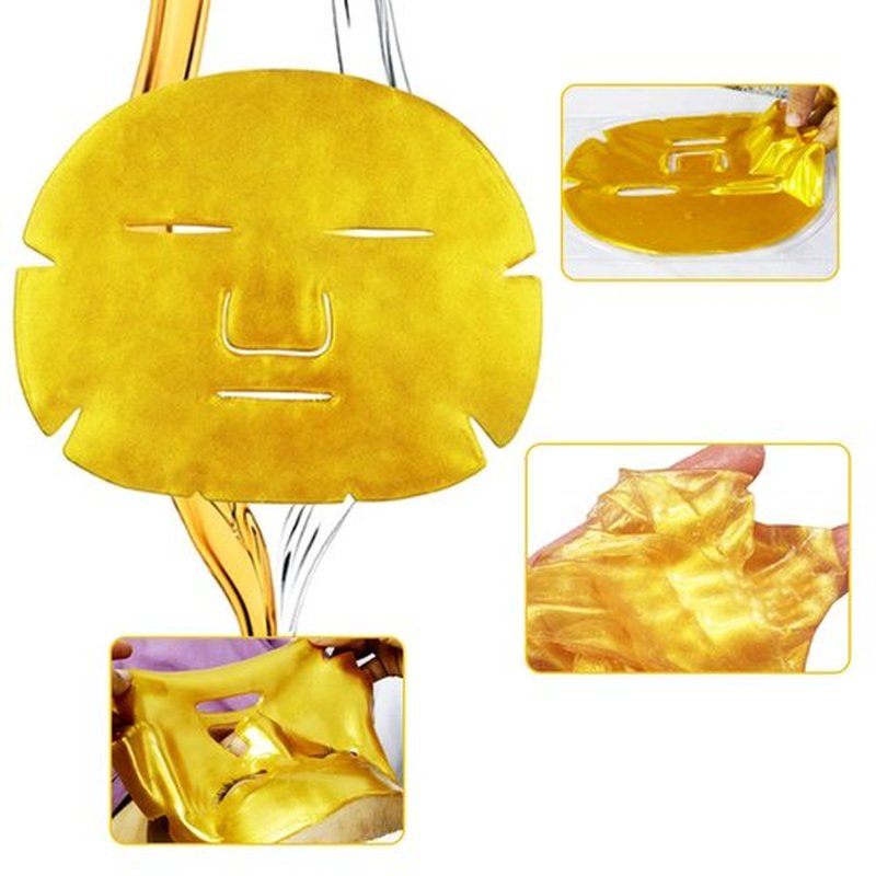 Adofect 15 Pack 24K Gold Crystal Collagen Facial Masks, Face Masks Skincare for Women | Anti-Aging | Reduces Puffiness | Moisturizes | Hydrates | Collagen Mask Set | Suitable for All Skin Types