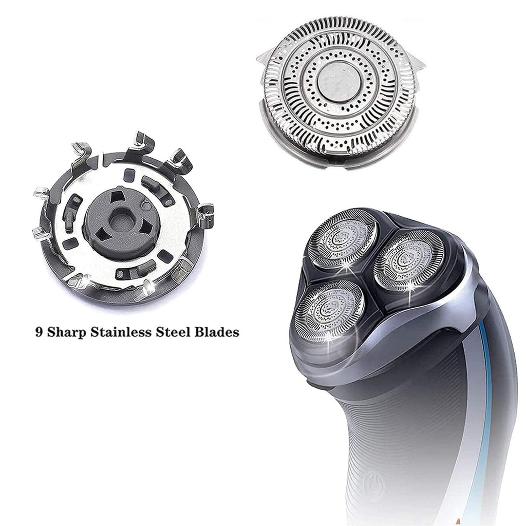 Suleto HQ9 Replacement Heads Blades Compatible with Phillips Shaver Heads Razor Series HQ9 Shaving Head Part Replace for HQ9070 HQ9080 HQ8240/8260 PT920 8140XL 8150XL 8160XL 8170XL