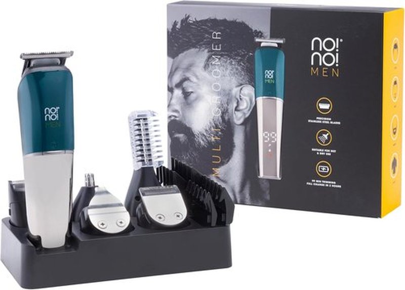 no!no! Men's Multi Groomer - All-in-One Electric Trimmer for Face, Body, Nose & Ears - Rechargeable