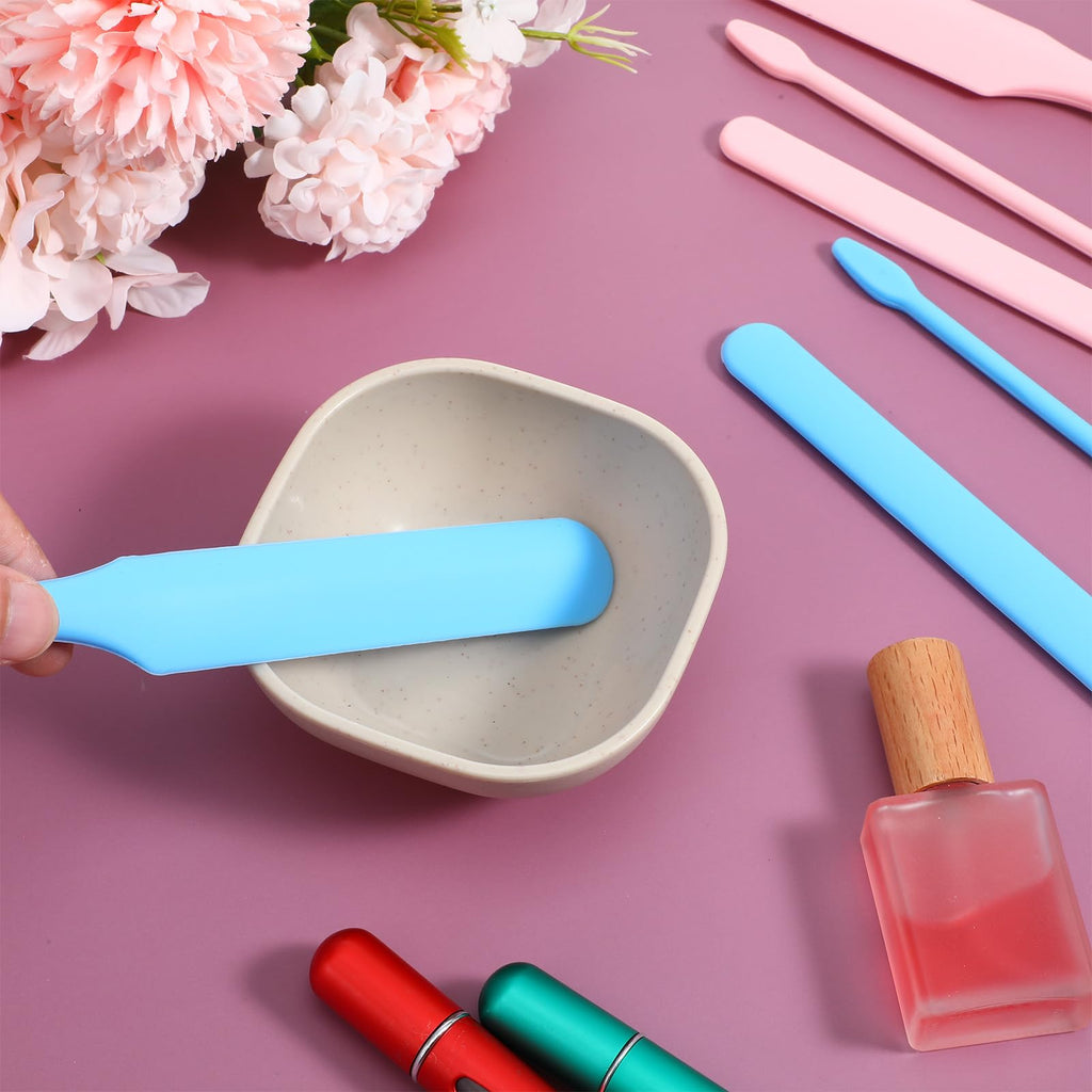 WLLHYF 6Pcs Non-Stick Wax Spatulas Set Silicone Spatula Wax Hair Applicator Removal Sticks Reusable Hard Wax-Scraper Eyebrow-Wax Sticks for Home Salon Body Use
