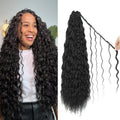 Goddesty Boho Bora Bora Crochet Braids Pure Protein Fiber Close to Human Hair 18inch Goddess Box Braids with Soft Breezy Wave Curly Bohemian Crochet Hair for Black Women (1B, 18 Inch(Pack of 7))
