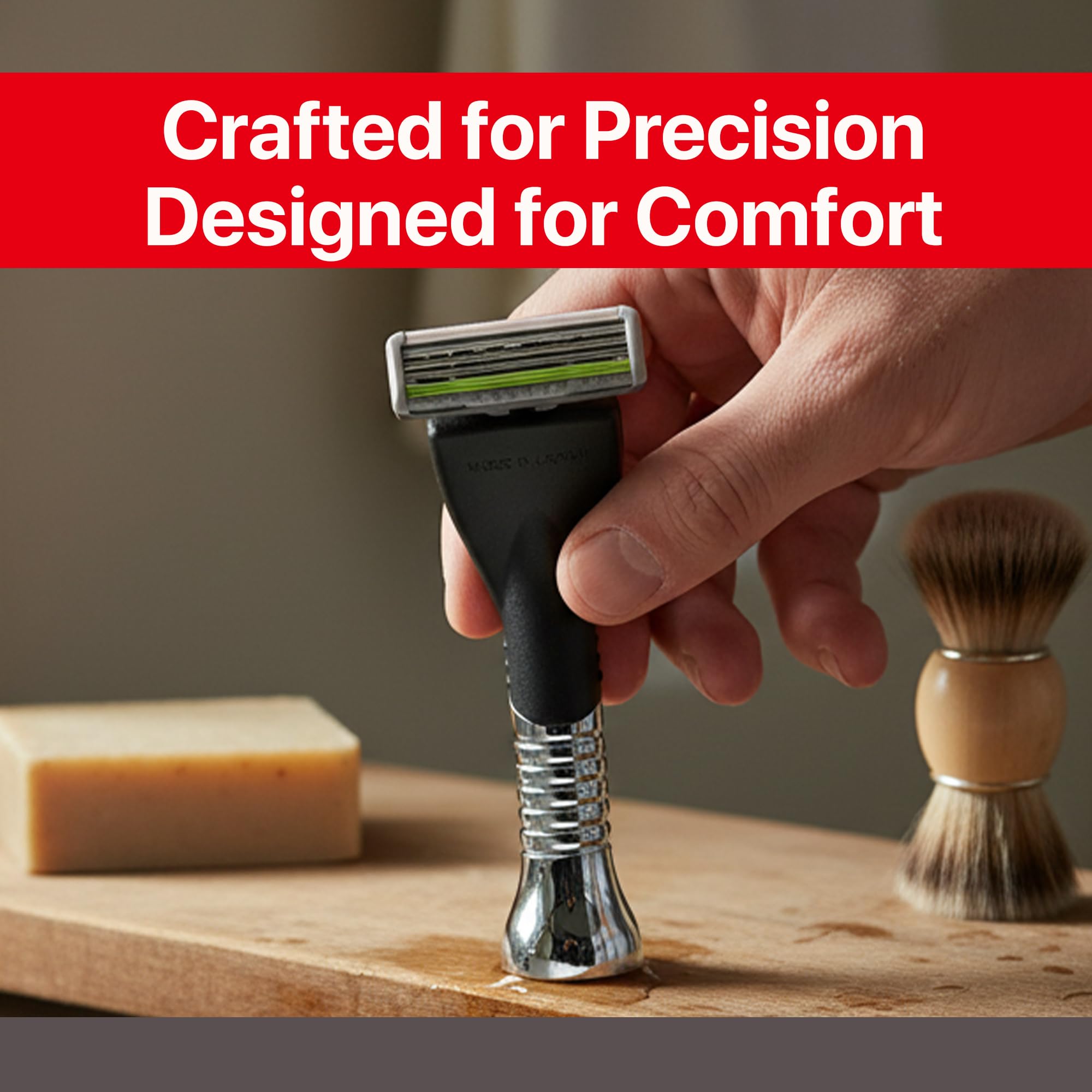 Feather - F3 Razor Blades Refills - Wavy Guard with SiC Ceramic Technology for Smooth Shave - Reduces Irritation and Razor Burns - Innovative Comfortable Blades for Sensitive Skin - 8 Pack