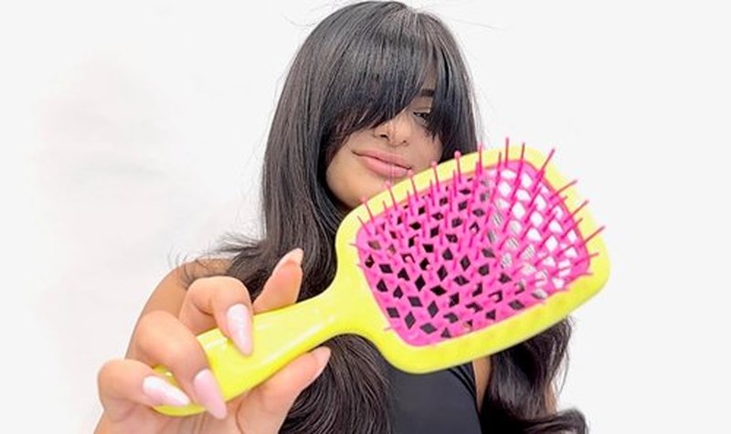 BOM BOM Detangling Hair Brush Kit - Wet & Dry Vented Design for All Hair Types | Lightweight Scalp Massager (Pink, Blue, Yellow)