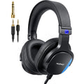 NUBWO HD01 Studio Monitor Headphones, Hi-Res Wired Over Ear Headphones with 1/4 inch to 3.5mm Adapter, Lightweight Closed Back DJ Headphones for Piano Guitar AMP Recording Mixer Amplifier