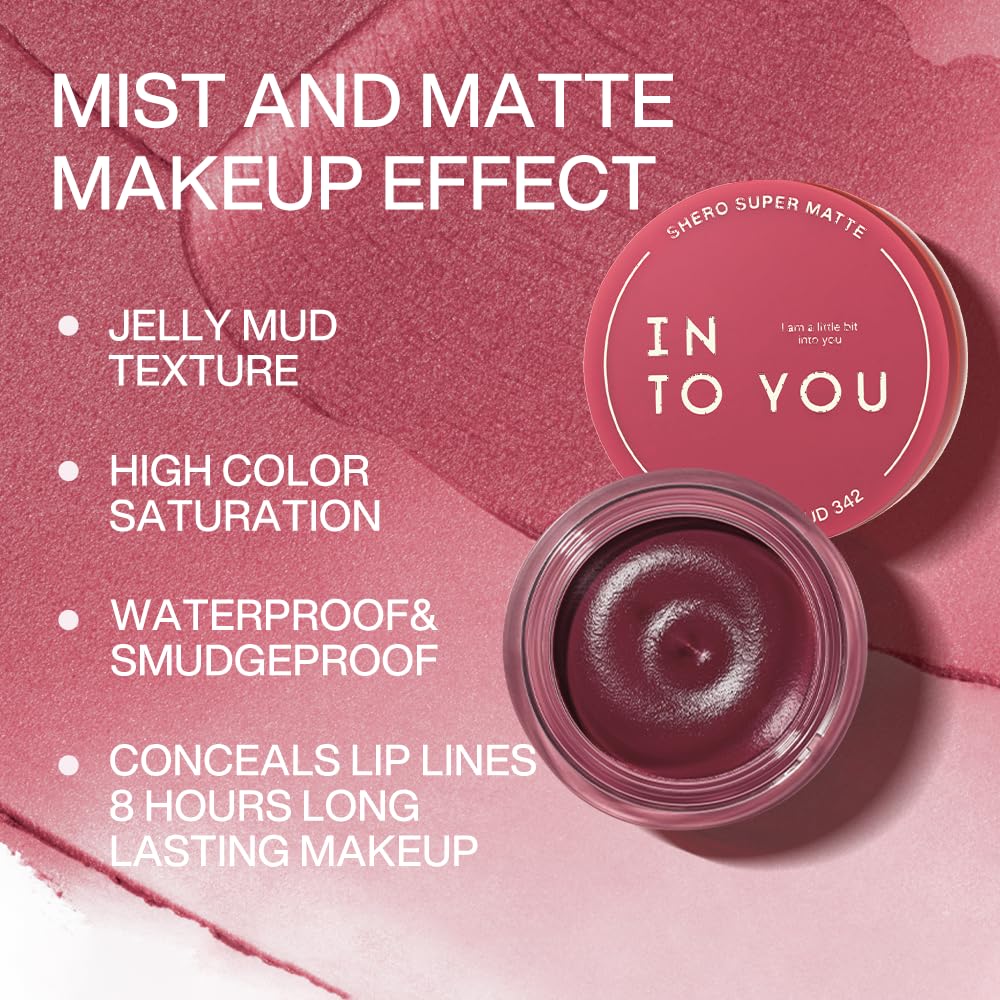 INTO YOU Matte Liquid Lipstick for Women, Canned Long Lasting Pink Lipstick Waterproof with Lip Brush, No Transfer, High Pigmented with Lightweight Lip Mud Texture(342)