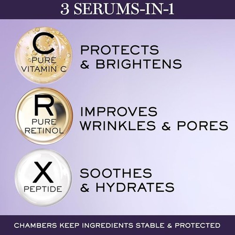 Lancôme Rénergie C.R.x. Triple Serum Retinol - Anti-Aging Formula with Pure Retinol & Vitamin C - Targets Wrinkles & Pores for All Skin Types