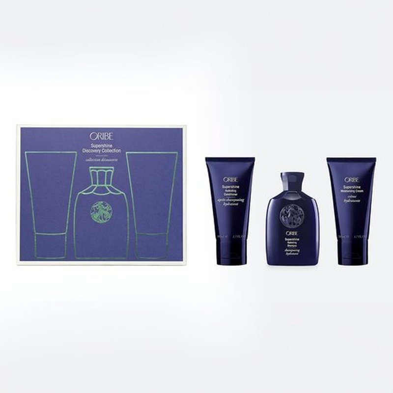 Oribe Supershine Discovery Hair Set - Travel Size Hydrating Shampoo, Conditioner & Moisturizing Cream - Softens, Adds Shine & Smooths Frizz