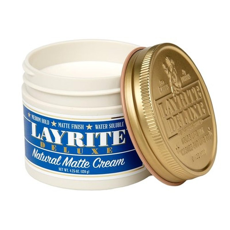 Layrite Natural Matte Cream - Mild Hold Styling Cream for Natural Finish - 4.25 Ounce (Pack of 2)