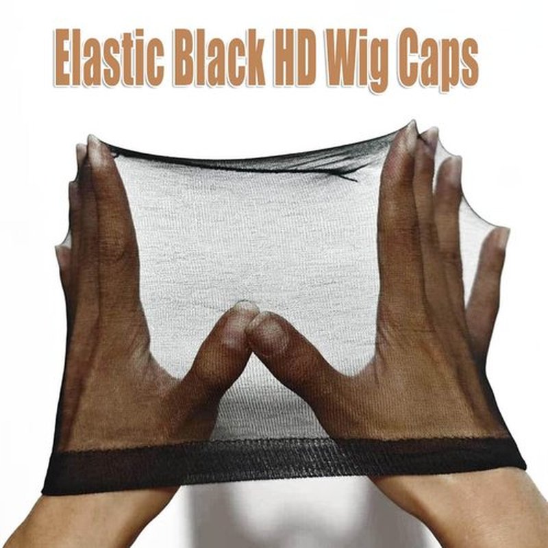 FDBJulyy 20 Pcs Black Transparent HD Wig Cap, Thin Nylon Cap for Women, Suitable for Parties, Weddings, Graduations, Halloween