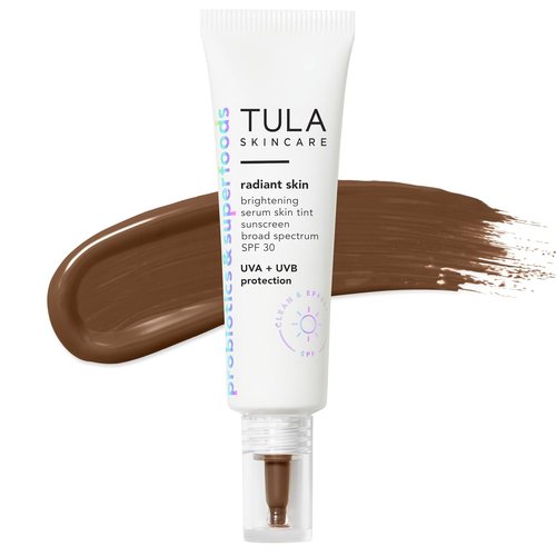 TULA Skin Care Radiant Skin Brightening Serum Tint - SPF 30 Facial Sunscreen, Evens Skin Tone | 1.0 fl. oz.