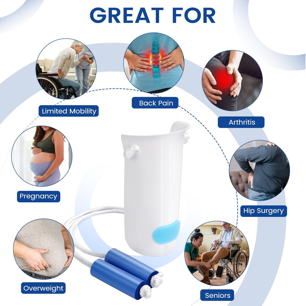 Jellas Sock Aid for Putting On Socks Kit,4.0 Inch Sock Helper for Seniors