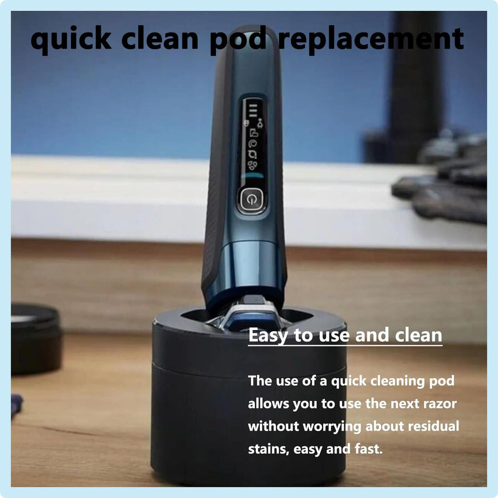 Quick Clean Pod Compatible with Philips Norelco 2nd Generation Series 7000 and Series 5000 Series 9000 Angular polygon Shavers,for Philips Norelco Cleaning Pod