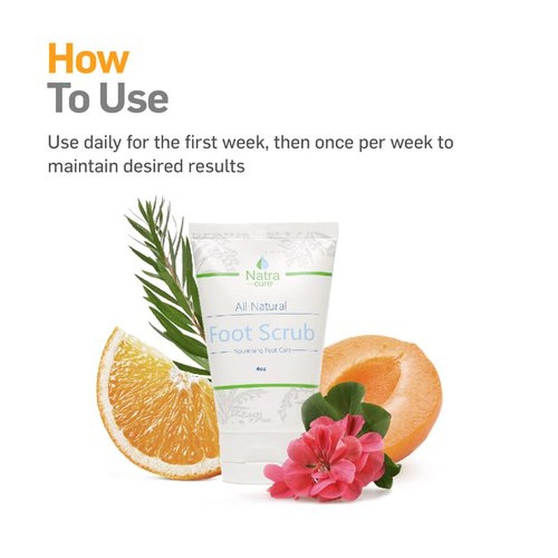 NatraCure Exfoliating Foot Scrub for Pedicures – Foot Exfoliator for Rough Feet, Dry Feet and Crusty Feet Treatment – Pedi Scrub Foot Softener & Smoother – Foot Soap Tea Tree Oil Foot Wash – 4 oz
