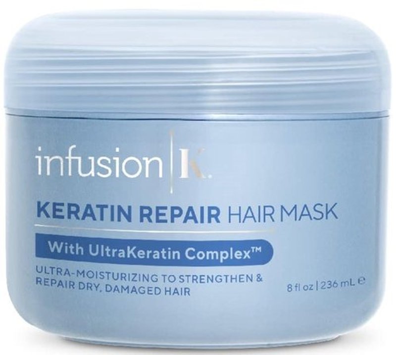 Infusion K Intense Repair Hair Mask with UltraKeratin Complex - Moisturizies & Nourishes | Strengthen & Repair Weak Dry Damaged Hair | Color Safe, Paraben, Sulfate, & Cruelty Free | USA Made (8 oz)