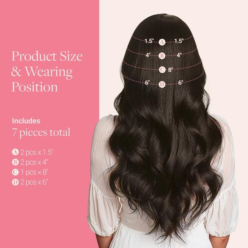 GOO GOO Genius Clip in Hair Extensions, 14inch 110g 7pcs, Seamless PU Clip in Hair Extensions, Virgin Real Human Hair, #4A Chocolate Brown