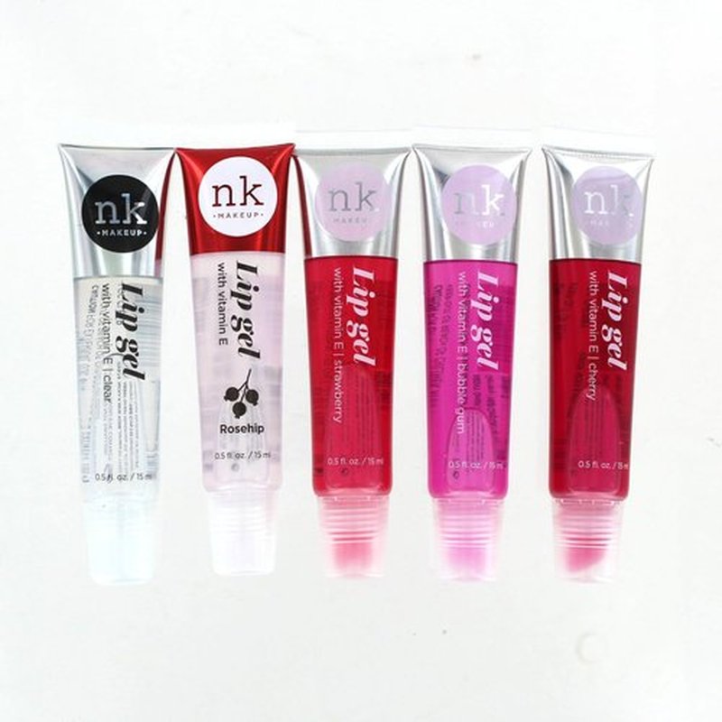 The Make-Up Artist Project 5 Pack Variety Bundle of Lip Gels With Viatmin E - Clear, Rosehip, Strawberry, Cherry, and Bubble Gum Hydrating Lip Glosses