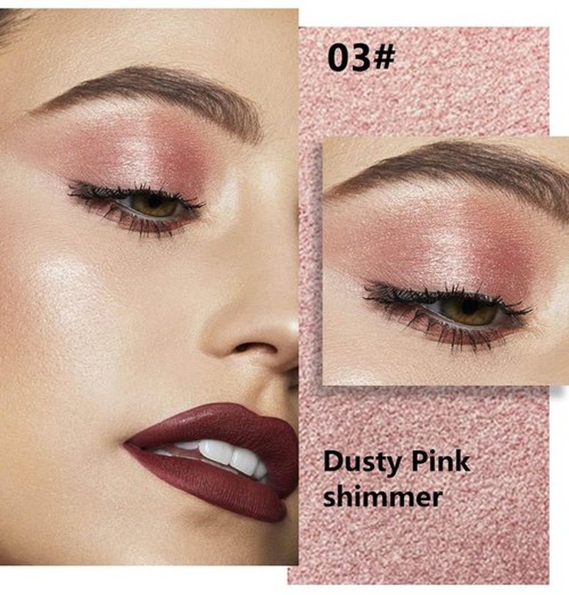 Evpct Dusty Pink Champagne Eyeshadow Palette - High Pigment Rose Gold & Ice Pink Shades for Mature Skin