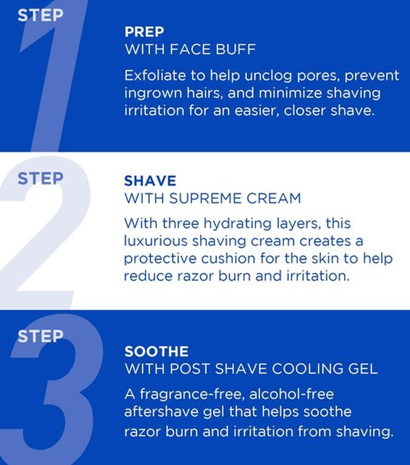 Jack Black Three You Need Shave Essentials Set for Men – Face Scrub, After Shave Cooling Gel, Shave Lather, Mens Skin Care Kit, Men's Skincare Gift Set