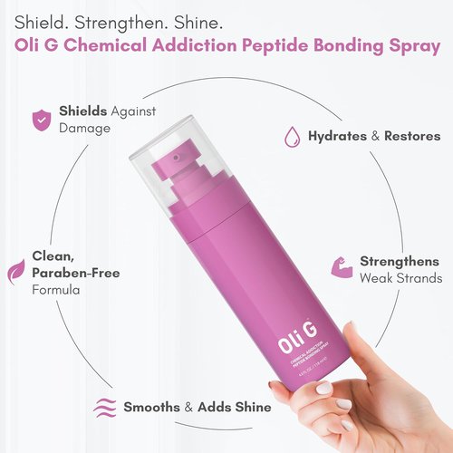 Oli G Chemical Addiction Bond-Repair Spray - 4oz Leave-In Treatment for Damaged Hair | Peptide Complex & Amino Acids