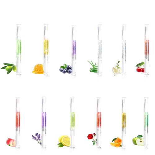 AOBOO Cuticle Oil Pen 12pcs for Nails Care,Nail Oil for Strength,Nourish Moisten Care to Reduce Nail Cracking and Dry for Weak peeling brittle and thin nails