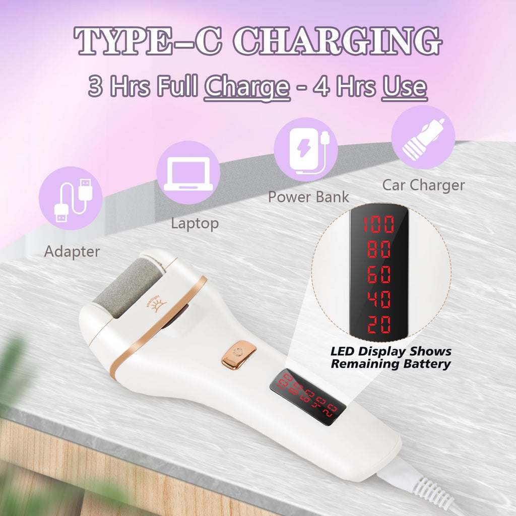 Bikini Trimmer for Women, 4 in 1 Electric Razors for Women Pubic Hair, Epilator and Electric Callus Remover Set, Wet/Dry Use Body Hair Trimmer, Rechargeable Hair Removal for Bikini Legs Underarm Arm