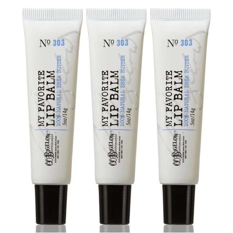 C.O. Bigelow Lip Balm Tubes - Pack of 3 Moisturizing Balm with Shea Butter & Jojoba Oil | 0.5 oz