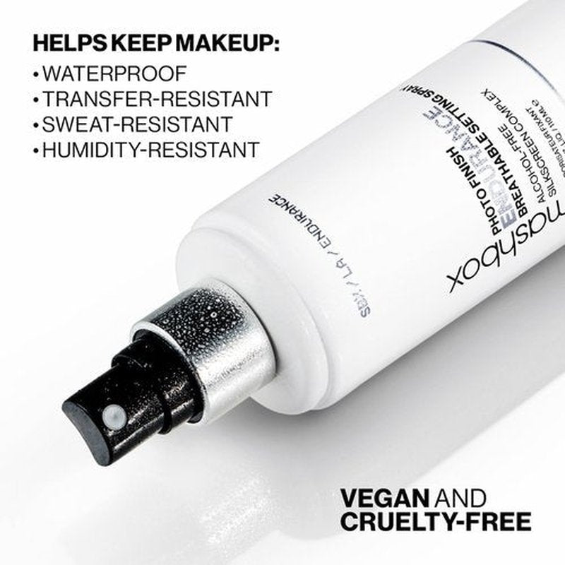 Smashbox Photo Finish Endurance Breathable Setting Spray | Lightweight, Long-Lasting, Hydrating Setting Spray | Locks in Makeup + Breathable Barrier That Strengthens Skin, 1 Fl Oz, Travel Size
