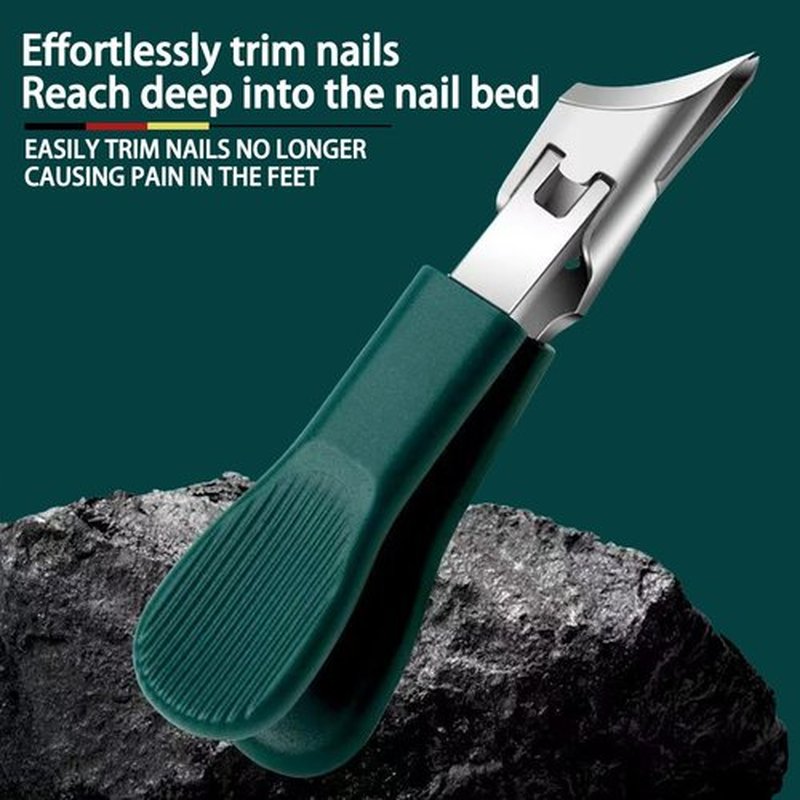 Eagle Beak Beveled Nail Clippers,3-Piece Set of Upgrade Stainless Steel Wide Jaw Opening Anti-Splash Nail Clipper,Wide Jaw Opening Anti-Splash Slanted for Ingrown & Thick Toenails for Men Women